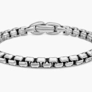 David Yurman 5mm Sterling Silver Box Chain Bracelet - 925 Sterling Silver